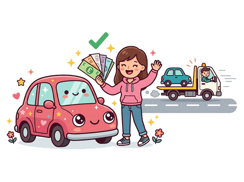 Step 4: Get Paid — Bank transfer on collection in Stockwell. No waiting, no chasing. The money is yours before we drive away with your old car.